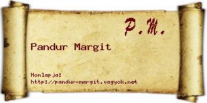 Pandur Margit névjegykártya