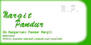 margit pandur business card